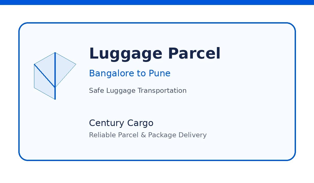 Luggage Parcel Service Bangalore to Pune